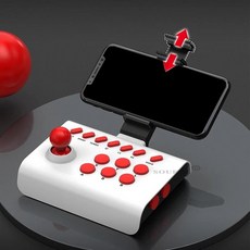 무선 컨트롤러 블루투스 안드로이드 격투 파이트 아케이드 스위치 게임 스틱 조이스틱, 01=WHITEBLACK, 1개