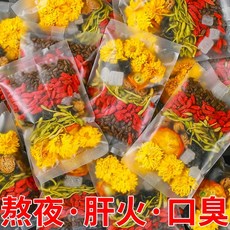중국 전통차 선물 국화 구기자 계수나무씨차 우엉 국화차 구기자열매 간과 간보호 건강차 맑은불 티백 향차, 10팩 (1박스), 1개