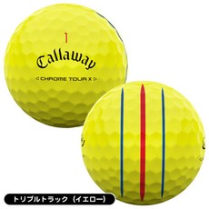 캘러웨이 2024 크롬투어 x 골프공 1다스 CALLAWAY 2024 CHROME TOUR X BALL, 트리플 트랙 옐로우 - 크롬투어x