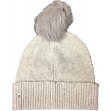 UGG WOMEN'S LUXE CUFF HATER W/ OVERSIZED TOSCANA POM (NATURAL HEATHER) 아마존 여성복 매장