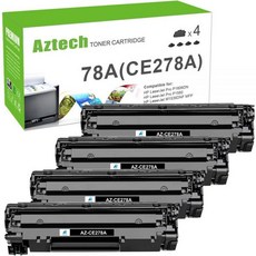 토너 카트리지 레이저 잉크 대용량 아즈텍 호환 교체 HP 78ACE278A 레이저젯 P1606dn MFP M1536DNF P1606 M1536 P1560 P1566 (블랙 4팩