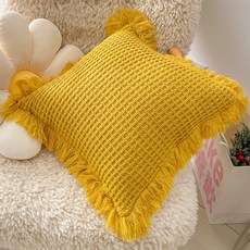 손뜨개원형쿠션