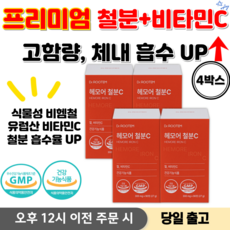 철분제 비타민C 여성빈혈철분제 여성 철분제 임산부 철분제 철분영양제 철분 프리미엄 임산부영양제, 4박스, 90정