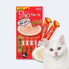  이나바 고양이 챠오츄르 간식, 참치, 56g, 48팩 