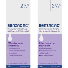 Benzac 벤작 AC GEL 2.5% 60g x2