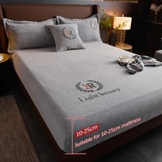 침대커버 방수매트리스커버 따뜻한 벨벳 두꺼운 침대 탄성 시트 매트리스 부드러운 퀸 싱글