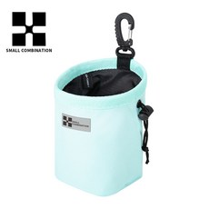 XZH-T24001-1 상 가방 강아지 훈련 간식 가죽 조합 휴대용 야외 가방 끈 동물 개 허리 스낵 소형 애완, Aquatic green, 1개
