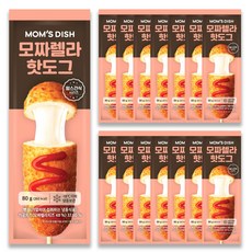  맘스터치 모짜렐라 핫도그 간식 냉동 핫도그, 80g, 15개 