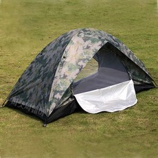밀리터리 1인용 텐트 초경량 백패킹 소형 군용 비박 텐트, B-02 카모 플라이