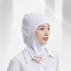 유피 모자 조리 요리사 위생 복 주방 일회용 일식 공장 카페 에어매쉬 두건, 1개, 화이트