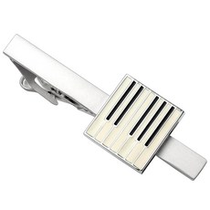 HAWSON 5.5cm(2.2인치) 남성용 피아노 키 디자인 타이 클립 실버 바 결혼식 콘서트 음악 테마 신랑 들러리 액세서리 및 선물 비귀금속 보석없음