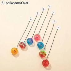 색상 고양이 걸이식 대화형 용수철 공 새끼 재미있는 티저 훈련, 4.1pc Random Color-E, 1개