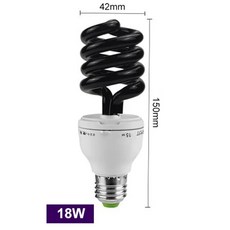 자외선살균기 방역소독기 자외선소독기 E27 15/20/30/40W UV 자외선 형광 블랙 라이트 CFL 전구 램프 220V, 08 Spiral 18W_01 12V