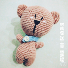 해외발송 [diy뜨개질 키트]수제 DIY 크로 셰 뜨개질 니트 양모 인형 인형 사슴 곰 개 토끼 귀여운 애완 동물 비디오-24297, 03. 꼬마 곰 ~ 보내기 도구, 단일옵션