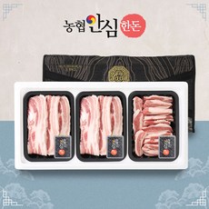 [농협안심한돈] 무항생제 플랜P 선물세트 7호 (삼겹살400 삼겹살400 가브리살400), 1개