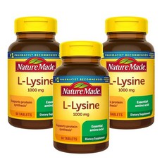 네이처메이드 L라이신 1000mg, 3개, 60정