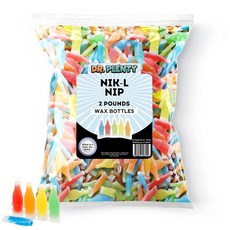 Nik-L-Nips 닉클립 왁스병 캔디 사탕 2LB 벌크 - 향수를 불러일으키는 90년대 소다 닙 By Dr. Plenty, 1개