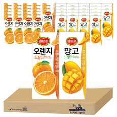 델몬트 오렌지23팩+망고23팩 세트, 190ml, 23개