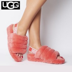 UGG 어그 플러프 예 슬라이드 여성 털슬리퍼 네온코랄