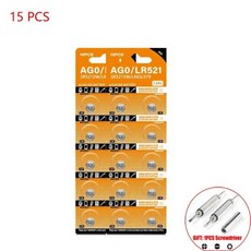 알카라인 코인 셀 실버 산화물 시계 배터리 LR52 AG0 단추 배터리 SR52SW 379A 379 D379 SR63 .5V 550PCs, 5개
