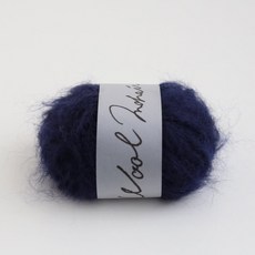 다루마 DARUMA 뜨개실 울모헤어 Wool Mohair 1팩 5볼, 10 (navy), 5개