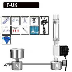 ZRDR 수족관 DIY CO2 발생기 시스템 키트 CO2 발생기 솔레노이드 밸브가 있는 버블 카운터 디퓨저 수생 식물 성장용, [14] F-UK, 14 F-UK, 1개
