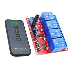 Zeyuan 24V 4CH RF 30m 원격 제어 릴레이 스위치 송수신기 수신기 433MHz, As Described
