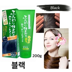 리시리 컬러 트리트먼트 헤어 새치 커버 염색 블랙, 리시리 블랙 200g, 1개