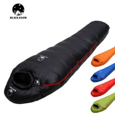 상품상세참조 BLACK SNOW 정품 거위털 구스 방한방수 침낭 캠핑클럽, 오렌지, 1300G(1PCS)