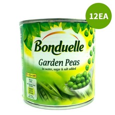 아시아푸드 본듀엘 완두콩캔 BONDUELLE GARDEN PEAS 12EA, 12개, 400g