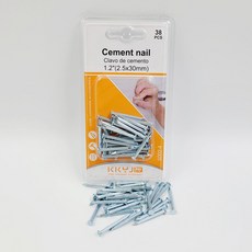30mm 콘크리트 시멘트 못(38 PCS), 1개