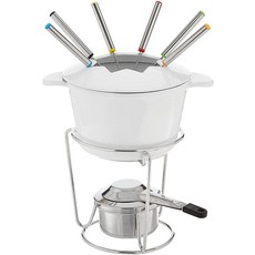 쿠진아트 Cuisinart 13피스 주철 퐁듀 세트 화이트 25.4cm(10인치)-506, 1개
