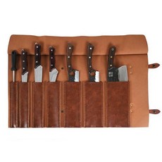 소가죽 칼 가방 수납 사시미 요리사 휴대용 칼집, 1개, 98x40.7cm(9개수납)