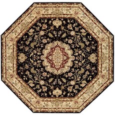 Nourison Traditional 2028 Area Rug 10X 10Black Octagon (Red 10 X 10), Red, 10 X 10