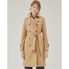 헤지스 여성 19FW 베이지 탈착내피 면혼방 트렌치코트 HSCO9D905I2 봄가을 코트/트렌치