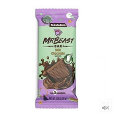 미국 Feastables 미스터 비스트 밀크 초콜릿 바 35g