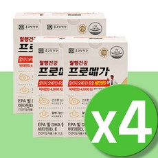 종근당건강 혈행건강 프로메가 알티지 오메가3듀얼 520mg 4통, 4개, 60정