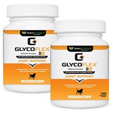 GlycoFlex 3 Hip and Joint Support for Dogs 120 Chewable Tablets 2 Pack, 1개, No option - 글라이코플렉스3