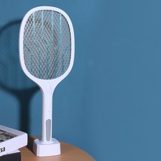 PETITBATH 충전식 자동 모기 전기 모기채, 흰색