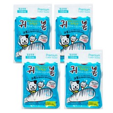 에티펫 글로우 귀청소 면봉 100매 x4개 애견위생용품, 4개, 100g