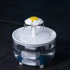 고양이 음소거 물 디펜서 투명 꽃잎 필터 자동 순환 애완 동물, 1개, 1.white-Universal
