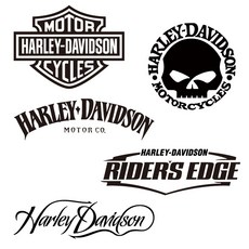 harley davidson 할리데이비슨 데칼 바이크 스티커, 선택-1, 소, 블랙