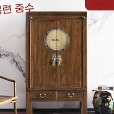 수납장 거실 침실 나비장 콘솔 서랍 전통 엔틱 고가구 원목 캐비닛, 2门, 整装, C.10452180