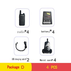 BAOFENG-휴대용 워키 HF 송수신기 양방향 라디오 2 개, 01 American, 05 4 pcs