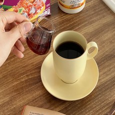 내열유리 시럽잔 샷잔 손잡이 커피 샷글라스, 1개