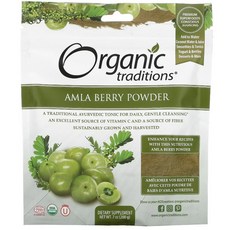 Organic Traditions 암라 가루 Amla Berry Powder 200g 비타민A 비타민C, 1개