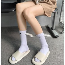 여성 캐릭터 자석양말 손잡는 귀여운, 블랙, 1개