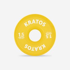 크라토스 역도 고무 저중량 원판 1.5KG (2개1세트), 단품, 단품