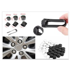자동차 휠 너트 캡 나사 하우징 장식 메르세데스 벤츠 W220 W205 W201 A B C E S 클래스 GLA CLK 17mm 19mm 21mm 20 개, 20개, 17.은 - 19mm