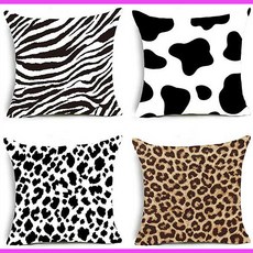 동물무늬등쿠션커버